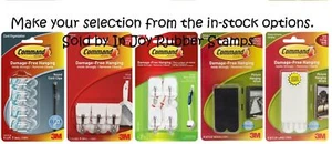 3M Command Hooks, Clips or Picture Hanging Strips for Home Office, Make Choice - Picture 1 of 3