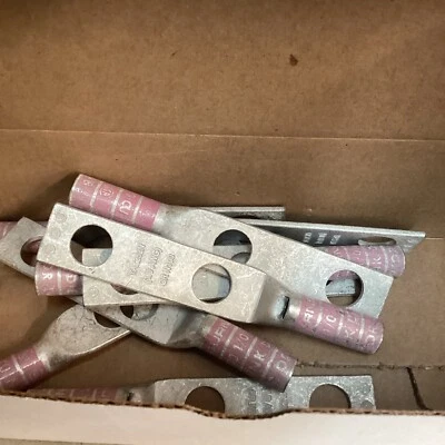 Box of 10 New-Burndy YAZ252N Hylug Pink 1/0 AWG Long Barrel 2hole Die - Image 1 of 4