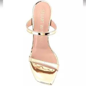 Sandalias de cóctel Stuart Weitzman Aleena 75 Stiletto napa metálica talla 8,5 - Imagen 1 de 12