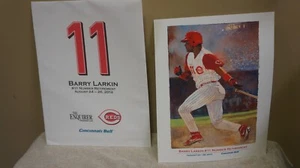 BARRY LARKIN Cincinnati Reds SGA Lithograph #11 NUMBER RETIREMENT 8.5 X 11 - Picture 1 of 4