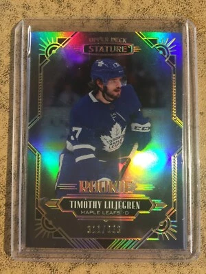 TIMOTHY LILIJEGREN ROOKIE 2020-21 UD STATURE Hky SP #193 s/n'ed #/399 RC Leafs - Image 1 of 2
