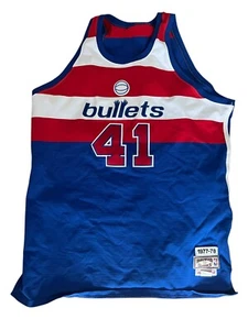 Mitchell & Ness Authentic Washington Bullets Wes Unseld Road Jersey Sz 52 XXL - Picture 1 of 6
