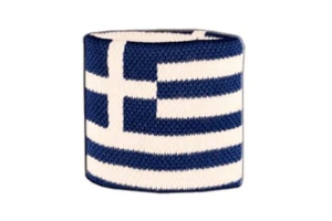 Schweißband Fahne Flagge Griechenland 7x8cm Armband für Sport 2er Set - Picture 1 of 1