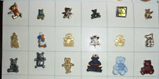 LOT OF 18 TEDDY BEAR Various Collectible Lapel Pins with PIN BACKS backings
