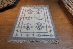 4' x 6' Handgeknüpfter Teppich Handgewebter Teppich AUSVERKAUFSPREIS - Bild 1 von 9