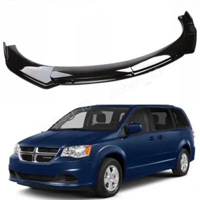 For Dodge Grand Caravan Front Bumper Lip Chin Splitter Spoiler Gloss Black body - Image 1 of 4