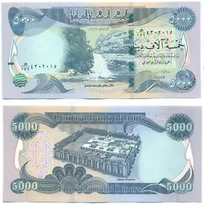 IRAQ NOTE 5000 DINARS 2021 P 100b UNC - Picture 1 of 1