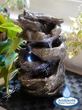 Fontana Tavolo Cascata d'Acqua Luci LED Roccia Fontane Zen Interni Decorazione