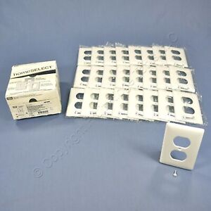 25 Hubbell UNBREAKABLE White Receptacle Wallplate Nylon Outlet Covers NP8W