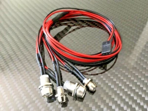 ► RC LED Beleuchtung Set Front Heck, 2 weiss 2 rot mit Alu-Halter On Road, Drift - Bild 1 von 7