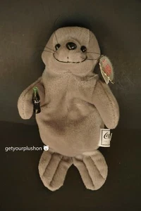 1997 COCA-COLA CHRISTMAS SEAL BEANBAG PLUSH * NO SCARF - Picture 1 of 2