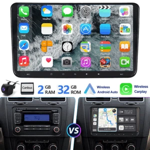 2+32G Android 13 Carplay Autoradio +AHD Für VW GOLF 5 6 Passat Touran Plus Caddy - Bild 1 von 10