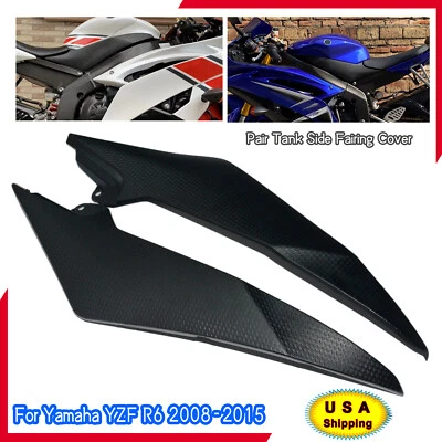 Gas Tank Side Cover Trim Panel Fairing Cowl For Yamaha YZF R6 2008-2015 08-15 US Foto 1 de 4
