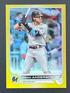 BRIAN ANDERSON 2022 Topps Series 1 Gold Foil Parallel #19 Miami Marlins - Picture 1 of 2