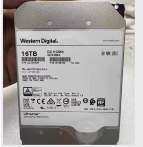 WD Ultrastar DC HC550 3.5" 16TB SATA Enterprise HDD WUH721816ALE6L4 0F38466 232 - Picture 1 of 2