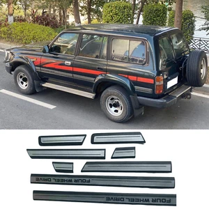 For Land Cruiser LC/FJ80 1991-1997 Wheel Drive Side Door Molding Guard 4X4 ABS - Picture 1 of 6