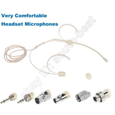 New Double ear Headset Microphone Mics for Shure Sennheiser AKG Audio-Technica - Image 1 of 4