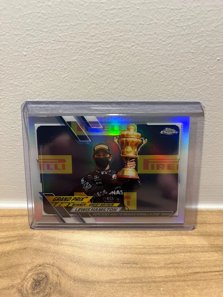 2021 TOPPS CHROME FORMULA 1 Silver Prizm REFRACTOR SP LEWIS HAMILTON #141 F1 - Image 1 of 2