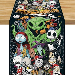 Leinen Nightmare Before Christmas Halloween Tischläufer Jack Skellington 13x72in - Bild 1 von 12
