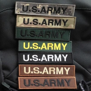 7PCS U.S. ARMY USA TACTICAL MILITARY HOOK LOOP PATCH EMBROIDERED BADGE ACU TAN - Picture 1 of 15