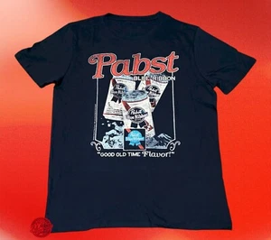 New Pabst Blue Ribbon Beer Rustic Sign Logo Mens Vintage Classic T-Shirt - Picture 1 of 2