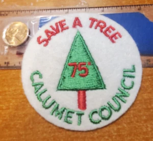 BSA Calumet Council, Illinois, "Save A Tree" felt council patch cp - Picture 1 of 1
