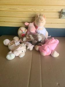 Plush Pigs LOT Of 7  Moshi, Chairman Of The Hog, Boynton Plus A Few More - Picture 1 of 21
