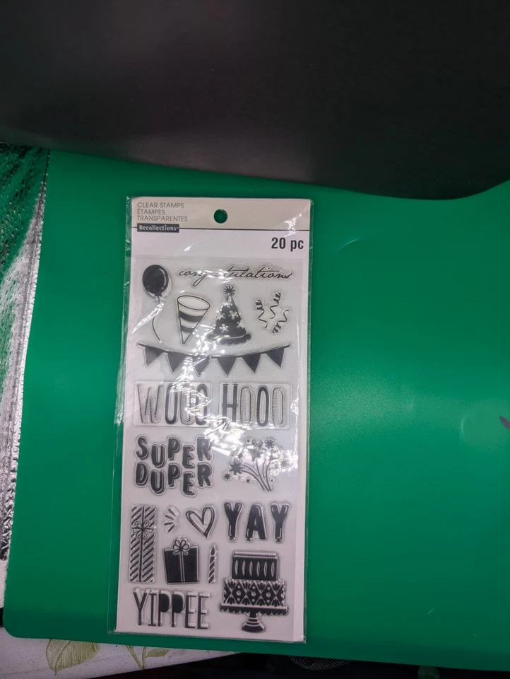 Juego de sellos transparentes sin montar recuerdos cumpleaños felicitaciones pastel fiesta  Foto 1 de 2