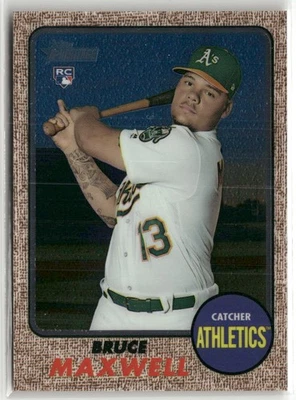 2017 Topps Heritage #THC-584 Bruce Maxwell Chrome #/999 ☘️033 - Image 1 of 2