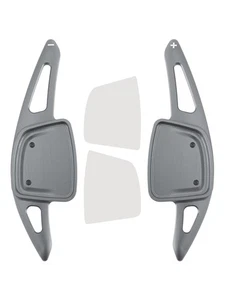 Steering Wheel Paddle Shifter Extension For Audi A3 A4 A6 Aluminium Grey - Picture 1 of 13
