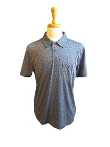 Vissla Drirelease Performance Tee Short Sleeve Polo Shirt Button Flower Print L - Picture 1 of 14