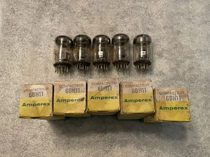 Amperex 6BH11 VACUUM TUBES - SET OF (5) ALL MATCHING NUMBERS! NEW OLD STOCK - Picture 1 of 10