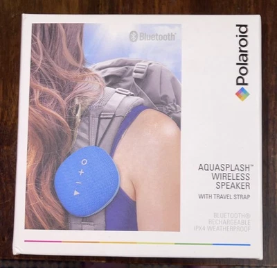 Altavoz Inalámbrico Polaroid Aquasplash con Correa de Viaje Nuevo Bluetooth, Recarga+ Foto 1 de 4