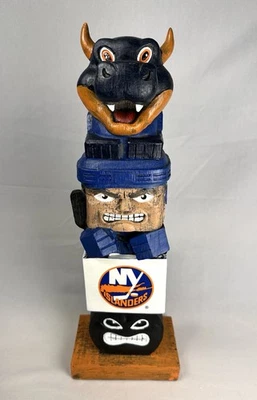 NEW YORK ISLANDERS NHL 15 inch Tiki Totem Pole Mascot Figure Officially Licensed - Image 1 of 4