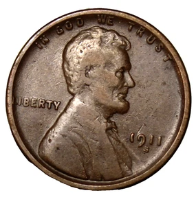 1911 S Lincoln Head Cent - Fine !! - Picture 1 of 2