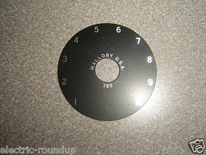 Menge 4 Kontrollplatten, 0-10 Anzeigeplatten Aluminium 1-13/16" Durchmesser 7/16" Loch - Bild 1 von 3