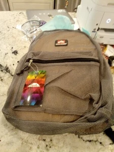 Trail Maker Equipment Mesh Gray Backpack Black Straps - Picture 1 of 12