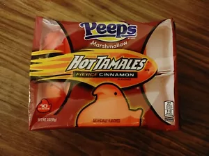 Hot Tamales Fierce Cinnamon Marshmallow Peeps Candy — 10 Peeps — December 2022 - Picture 1 of 5