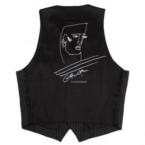 Jean-Paul GAULTIER CLASSIQUE Back Printed Stripe Vest Size USA 38(K-127753) - Picture 1 of 12