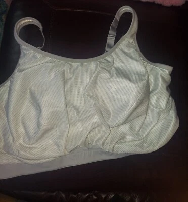 Sujetador deportivo Goddess copa suave cobertura completa sin cables blanco gris 48I Foto 1 de 3