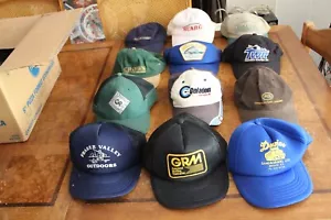 Vintage Trucker Hat Cap Lot Of 12 Snap Back Mesh Foam hats - Bild 1 von 5