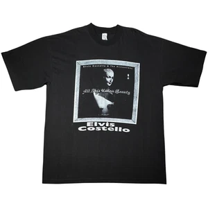 Vintage Elvis Costello T-Shirt All this Useless Beauty Tour XL Rare 90s USA Made - Bild 1 von 7