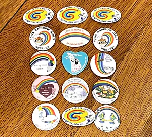 Order Of The Rainbow Girls Masonic Fraternal Pinback Buttons Vintage Lot #B10 - Picture 1 of 9