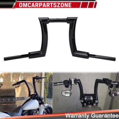 14" Rise Hanger Handlebar For Harley Touring Road Glide Road King Softail Black - Image 1 of 4