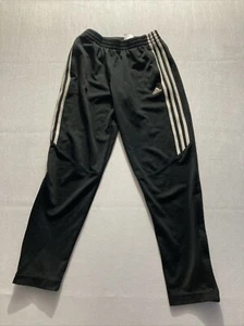 Adidas Youth Tech Fleece Joggers 3 Stripe Sweat Pants Grey Large - Picture 1 of 5