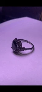 925 Sterlingsilber schwarz Onyx Stein Ring Größe 7 - Bild 1 von 18