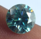 0.60 Ct Vvs1 Loose Moissanite Diamond 5 Mm Green Round Brilliant Cut For Ring