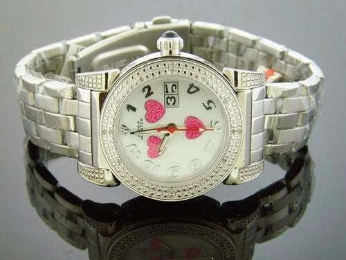 LADY AQUA MASTER ROUND WITH 16 DIAMONDS WATCH Love Dial - Image 1 of 1