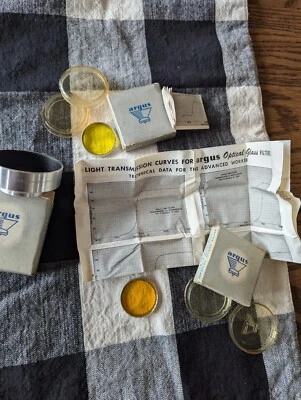 ARGUS 30MM two filters & hood 11801, 1802 & 1872 in boxes with instructions - Image 1 of 3