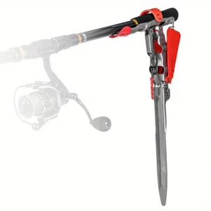 Adjustable Folding Fishing Rod Holder with Ground Support - Picture 1 of 10